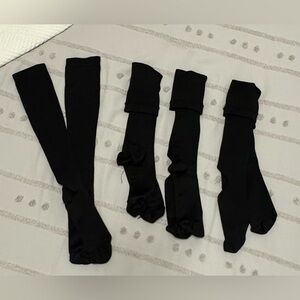 Women’s black compression socks.